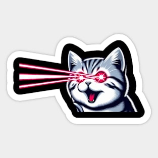 Laser Cat Sticker